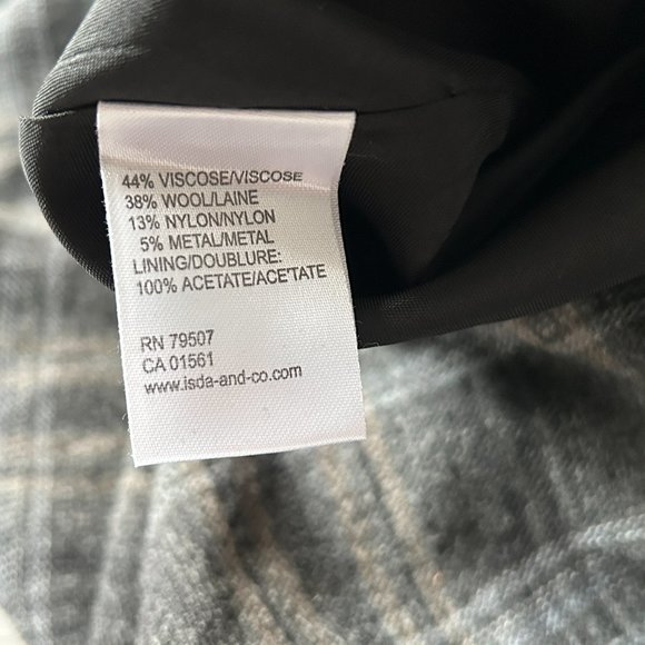 Isda & Co. wool blend plaid midi a-line skirt (size 10) - Picture 7 of 11